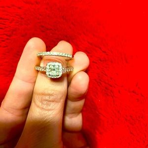 Vera Wang Love collection wedding set VW 1 1/2 ctw 14kwg 1/2 ctw